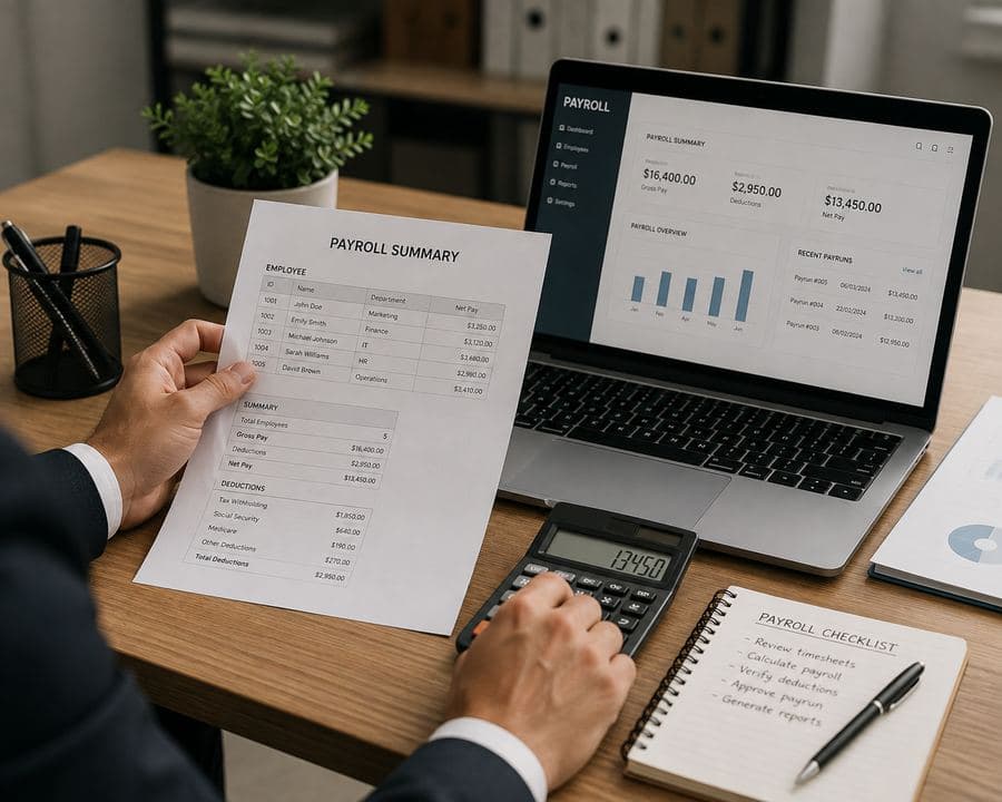 محاسبه حقوق و عملیات پرداخت دستمزد